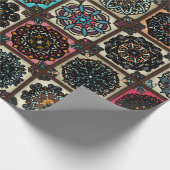 Kleurig  naadloos patroon met florale en cadeaupapier (Hoek)