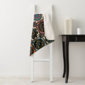 Kleurig naadloos patroon met florale en sherpa deken (In situ)