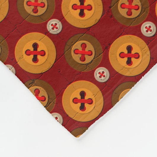 Kleurig naadloos patroon met knoppen. fleece deken (Hoek)