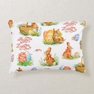 Kleurig naadloos patroon met lenseasterkegel accent kussen