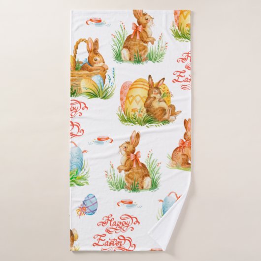 Kleurig naadloos patroon met lenseasterkegel badhanddoek (Badhanddoek)