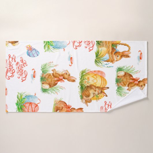 Kleurig naadloos patroon met lenseasterkegel badhanddoek (Badhanddoek)