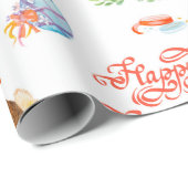 Kleurig naadloos patroon met lenseasterkegel cadeaupapier (Rol Hoek)