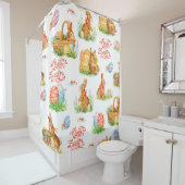 Kleurig naadloos patroon met lenseasterkegel douchegordijn (In situ)