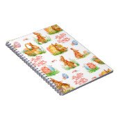 Kleurig naadloos patroon met lenseasterkegel notitieboek (Rechterzijde)