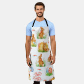 Kleurig naadloos patroon met lenseasterkegel schort (Gedragen)