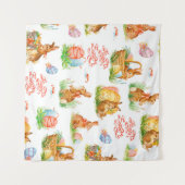 Kleurig naadloos patroon met lenseasterkegel wandkleed (Voorkant (horizontaal))