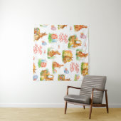 Kleurig naadloos patroon met lenseasterkegel wandkleed (In Situ (horizontaal))