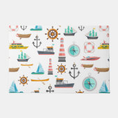 Kleurig nautisch thematroon deurmat (Voorkant)