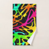 Kleurig neonspleetverfontwerp bad handdoek (Handdoek)