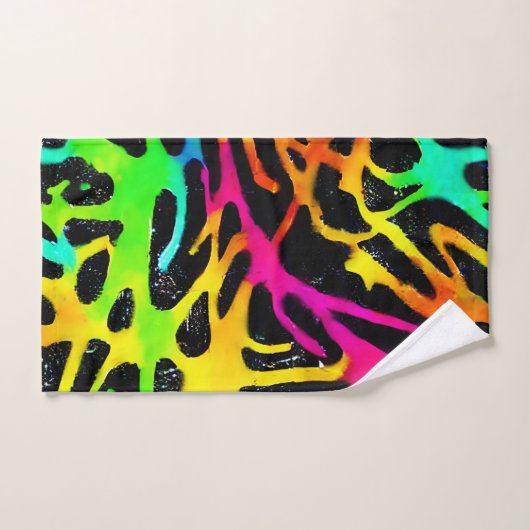 Kleurig neonspleetverfontwerp bad handdoek (Handdoek)