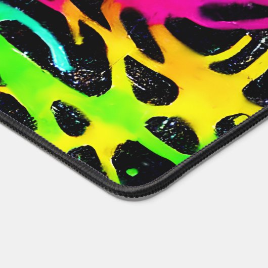 Kleurig neonspleetverfontwerp bureaumat (Hoek)