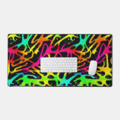 Kleurig neonspleetverfontwerp bureaumat (Keyboard & Muis)