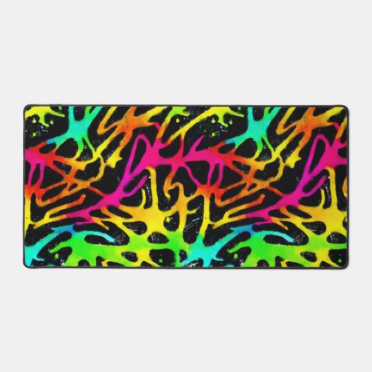 Kleurig neonspleetverfontwerp bureaumat (Voorkant)