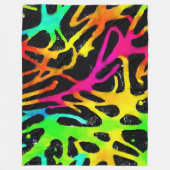 Kleurig neonspleetverfontwerp fleece deken (Voorkant)