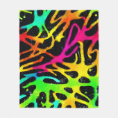 Kleurig neonspleetverfontwerp fleece deken (Voorkant)