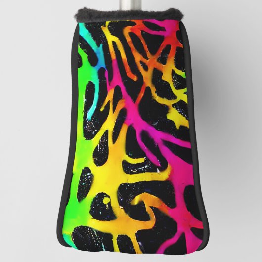 Kleurig neonspleetverfontwerp golfheadcover (Draai 90)