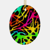 Kleurig neonspleetverfontwerp keramisch ornament (Rechts)