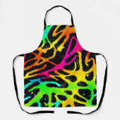 Kleurig neonspleetverfontwerp schort (Voorkant)