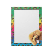 Kleurig notitieblok van de hondenpootpatroon (Linkerzijde)