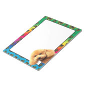 Kleurig notitieblok van de hondenpootpatroon (Schuin)