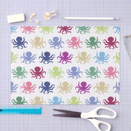 Kleurig octopuspatroon tissuepapier (Craft)
