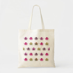 Kleurig octopuspatroon tote bag