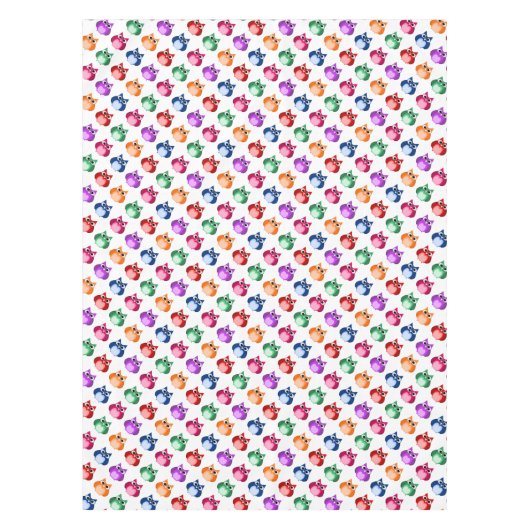  kleurig oliepatroon tafelkleed (Voorkant)