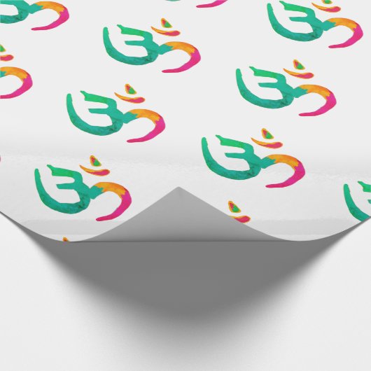 Kleurig OM-teken Cadeaupapier (Hoek)