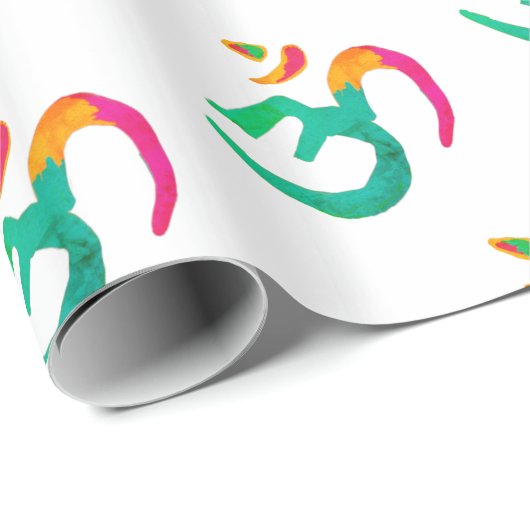 Kleurig OM-teken Cadeaupapier (Rol Hoek)