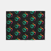 Kleurig OM-teken Fleece Deken (Voorkant (Horizontaal))