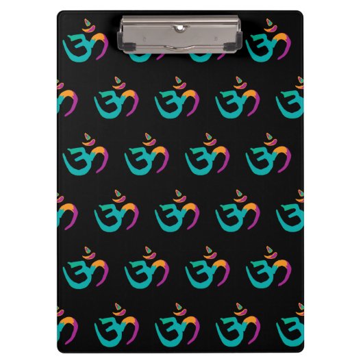 Kleurig OM-teken Klembord (Voorkant)