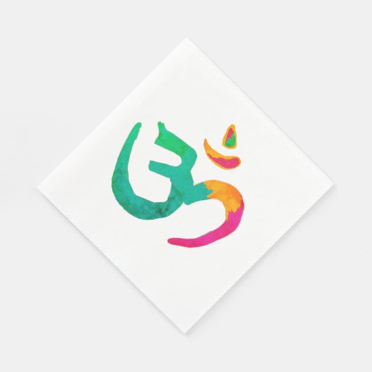 Kleurig OM-teken Servet (Hoek)