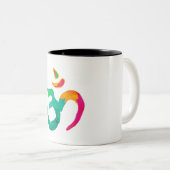 Kleurig OM-teken Tweekleurige Koffiemok (Voorkant rechts)