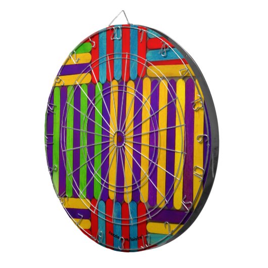 Kleurig ontwerp dartbord (Voorkant Rechts)