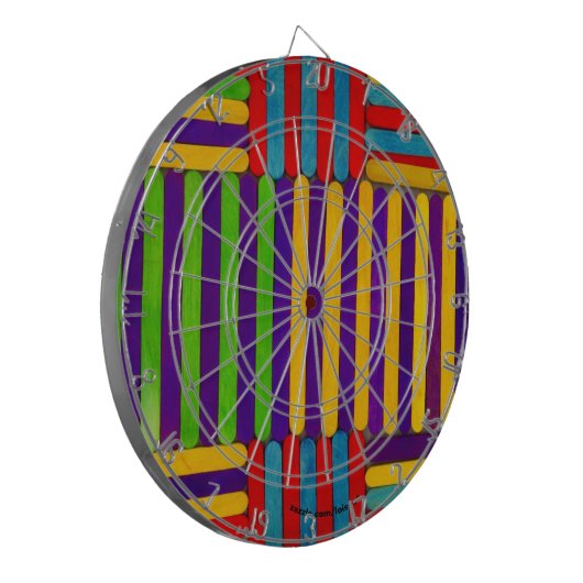Kleurig ontwerp dartbord (Voorkant Links)
