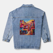 Kleurig ontwerp denim jacket (Achterkant)