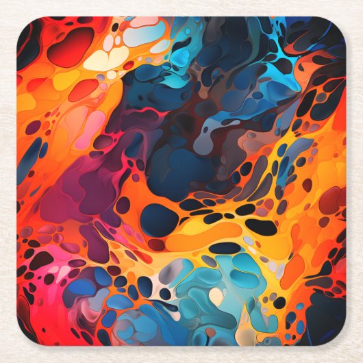 Kleurig ontwerp kartonnen onderzetters (Voorkant)