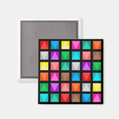 Kleurig ontwerp magneet (Voorkant / Achterkant)