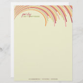 Kleurig ontwerp met gebogen snijpartij Stripes Mod Briefhoofd Sjabloon (Voorkant / Achterkant)