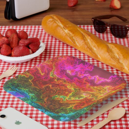 Kleurig ontwerp papieren bordje (Picknick)