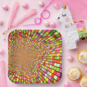 Kleurig ontwerp papieren bordje (Feest)