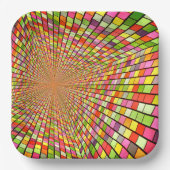 Kleurig ontwerp papieren bordje (Voorkant)