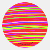 Kleurig ontwerp ronde sticker (Voorkant)