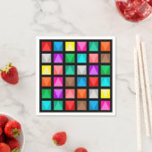 Kleurig ontwerp servet (Insitu)