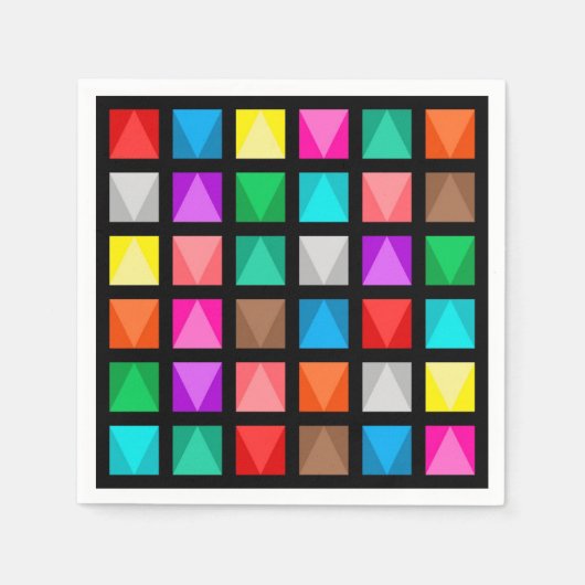 Kleurig ontwerp servet (Voorkant)