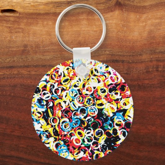 Kleurig ontwerp sleutelhanger (Voorkant)