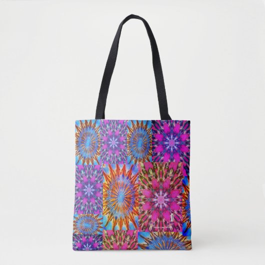 Kleurig ontwerp tote bag (Voorkant)