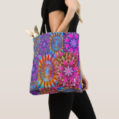 Kleurig ontwerp tote bag (Dichtbij)