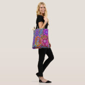 Kleurig ontwerp tote bag (Op model)